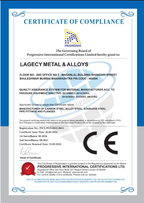 PED Certificate